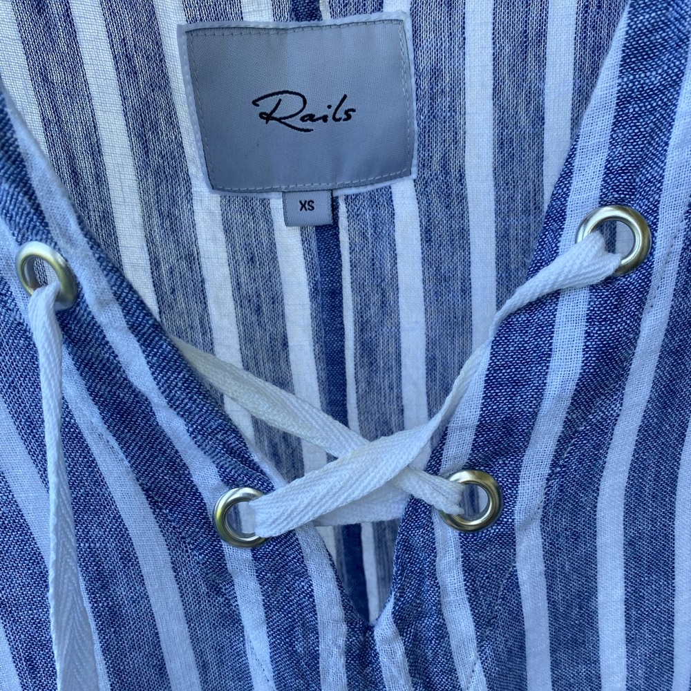 RAILS XS Linen Blend Blouse